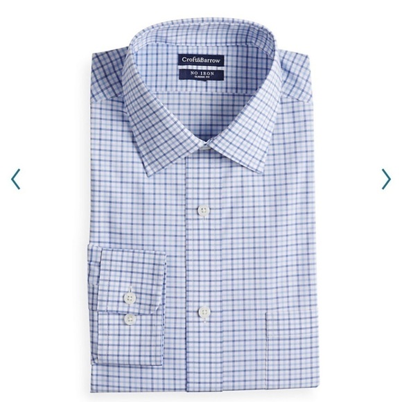 croft & barrow Other - Croft & barrow no iron dress shirt, blue plaid
